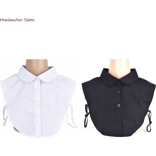 Fake Collar Clothes Accessories Women Adjustable Solid Color Detachable Half-Shirt Blouse Tops