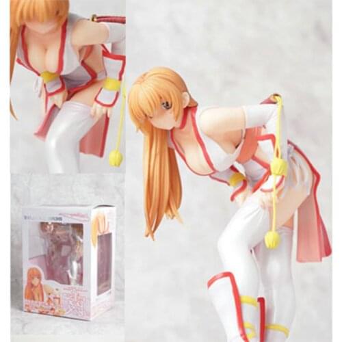 NEW 21cm Dead or Alive Kasumi Variant White black and blue Sexy Girl PVC Model Toys Collectible Doll gift with box