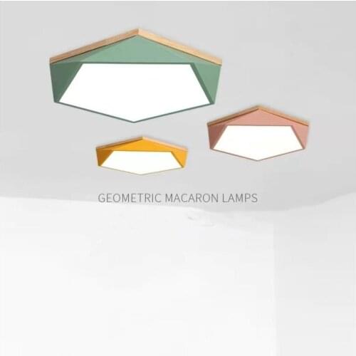 New Wood Led Ceiling Light For Living Room Lamp Shaped Ceiling Lamp For Bedroom Childrens Room Light Fixture lampara Deco