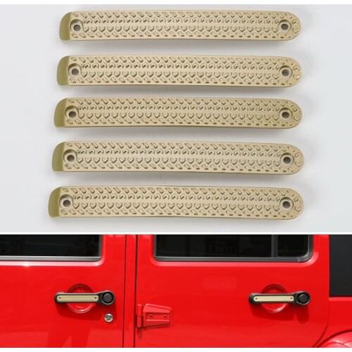 BBQ@FUKA 4 Door Auto Door Handle Strip Cover Bar Moulding Trim Fit For Jeep Wrangler JK 08-16 Car accessory Gold/Red/Blue/Black