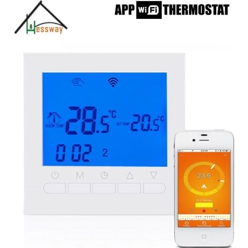 English Russia EU Passive connection Gas boiler thermostat floor heating WIFI with APP Remote Controls