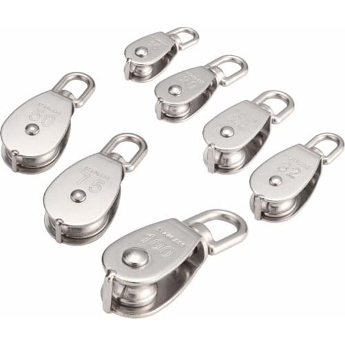 M15/M20/M25/M32/M50Wheel Swivel Pulley Block Heavy Duty Steel Single Wheel Swivel Lifting Rope Pulley For Wire Rope