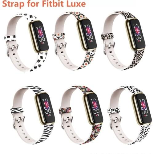 Patterned Straps Compatible with Fitbit Luxe, Fadeless Pattern Printed Strap Accessories Replacement Band for Fitbit Luxe