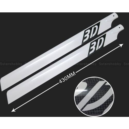 430mm Carbon Fiber Main Rotor Blades for Trex T-rex 500 Helicopter