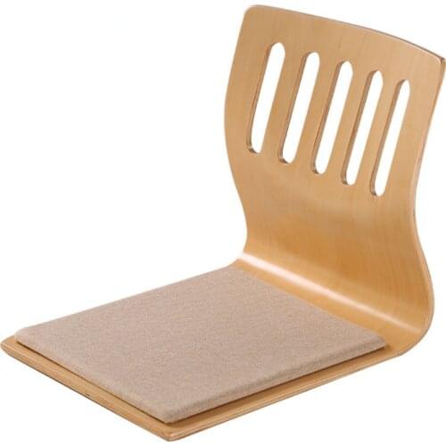 4pcs/pack Luxury Tatami Zaisu Floor Legless Chair Wood Japanese Style Seating Furniture Back Support For Meditation or Gaming