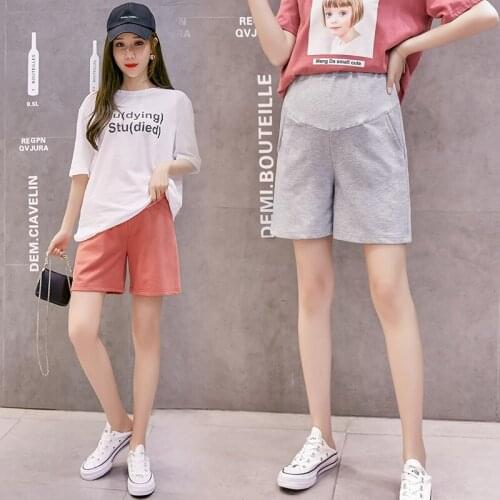 Maternity Leisure Pants cotton Fashion Shorts Elastic Waist Pregnant Women Belly Support Pants Maternity Trousers