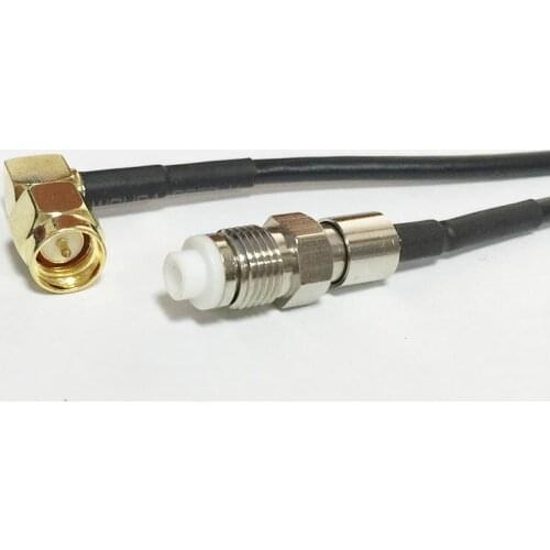 New SMA Male Plug Right Angle Connector Switch FME Female Jack Connector RG174 Wholesale 20CM 8" Adapter