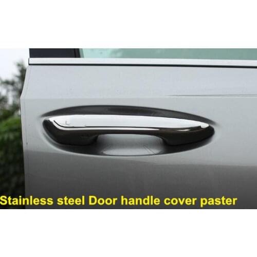 Stailness steel 4pcs car door handle decoration cover,Metal Sticker protector with logo for Lexus ES200 ES260 ES300h 2018