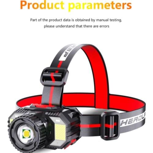 For Fishing Hunting Led Headlamp T6 Zoomable Headlight Head Torch Flashlight Head Lamp Built-in Lithium Battery Outdoor Camping