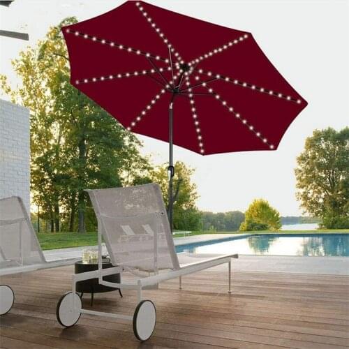 Outdoor Patio Umbrella Light Garden Parasol Lamp IP67 Waterproof LED String Light Flexible Decor Ogrodowy Lighting Outdoor Lamp