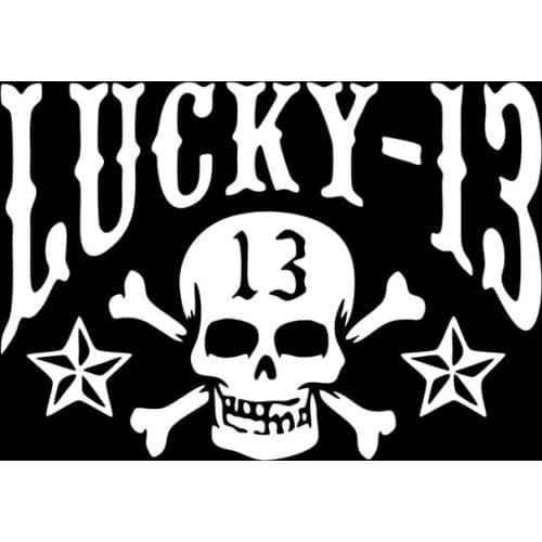 Funny LUCKY SKULL 13 PLAYING CARD Decor Vinyl Waterproof Car Sticker Silhouette Car Window Body Decorative Stickers Accessories