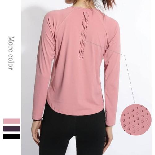 S-XXXXL Plus Size Women Long sleeve Yoga T-Shirts Back Hollow Fitness Shirt Gym Yoga Top Breathable Quick Dry Running Sportwear