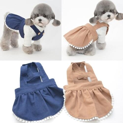 Pet Dresses Summer Dog Dress Cat Puppy Apparel Small Dog Clothes Yorkshire Pomeranian Shih Tzu Poodle Bichon Frise Clothing