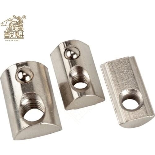 20PCS/lot free shipping 20 series Roll-in T Spring Nuts M3 M4 M5 M6 For 2020 Aluminum Profiles Groove 6