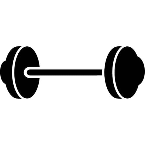 16.6cm*6.1cm Barbells Weightlifting Sports Car Sticker Vinyl Car Styling