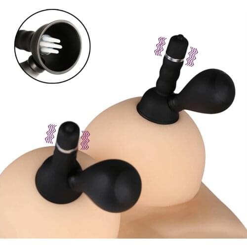 2pcs Sex Clitoris Stimulator Vibrator Nipple Sucker Breast Enlargement Brush Clit Vibrator Female Masturbator Adult Sex Products