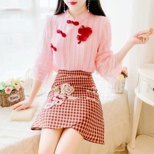 2021 chinese dress women cheongsam top+pants sets flowers print chinese traditional qipao dress elegant party dress qipao