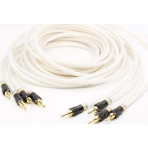 8ag Pure Silver plated OCC Hifi Speaker Cable Hi-end Speaker Wire