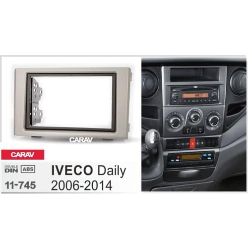 CARAV 11-745 Car Radio Fascia Panel for IVECO Daily 2006-2014 Stereo Fascia Dash CD Trim Installation Kit