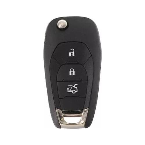 3 Buttons Flip Folding Key Shell for Chevrolet Replacement Car Key Blanks Case With Uncut HU100 Blade