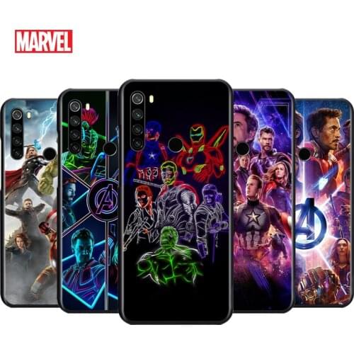 Cool Marvel Avengers For Xiaomi Redmi Note 4 4X 5 5A 6 7 8 8T 7S 9S 9T 10 10S 5G Pro Prime Max Balck Soft Silicone Phone Case