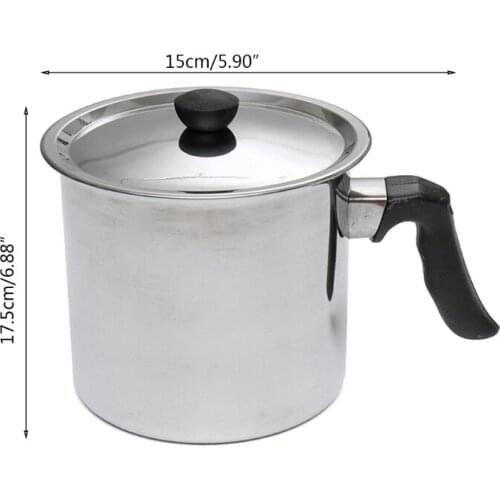 T84E Bee Wax Melting Pot Stainless Steel Beeswax Pouring Pots with Handle Candle Making Melt Tools