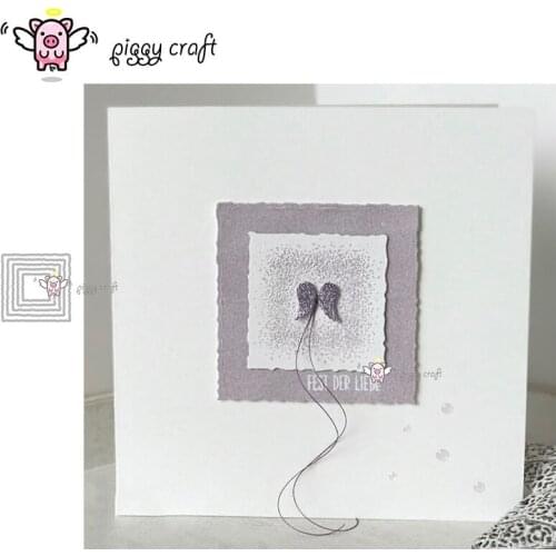 Piggy Craft metal cutting dies cut die mold 5Pcs Irregular square frame Scrapbook paper craft knife mould blade punch stencils