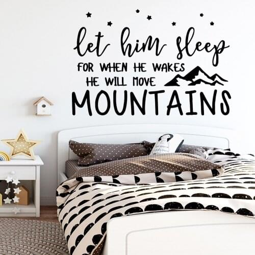 Fashion Mountains Sticker Vinyl Wallpaper For Kids Rooms Wall Decals Quote Stickers Poster Mural наклейка горы в детскую