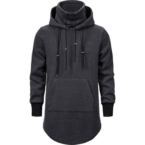 Mens Hipster Turtleneck Hoodies Sweatshirt Men Knight Gothic Fancy Dress Halloween Cosplay Costume Hip Hop Streetwear Hoodie Men