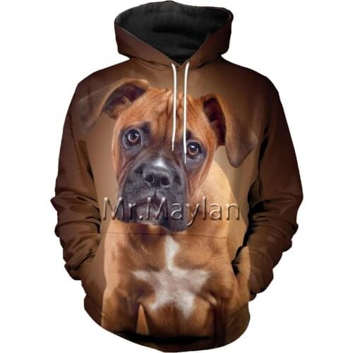 Boxer Dog 3D Full Printed Men/Women Hoodie Harajuku Streetwear Pullover Autumn Sweatshirt Unisex Casual Jacket Tracksuits LR-133