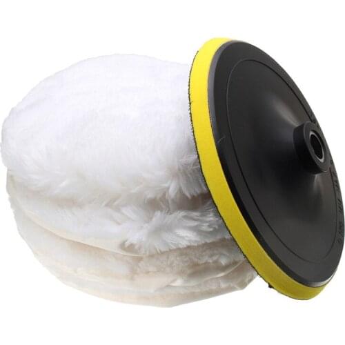 5Pcs Polishing Pad Wheel Soft Wool Ball Bonnet Kit 7" Wheel Pad Abrasive Tool Car Body Polishing Discs