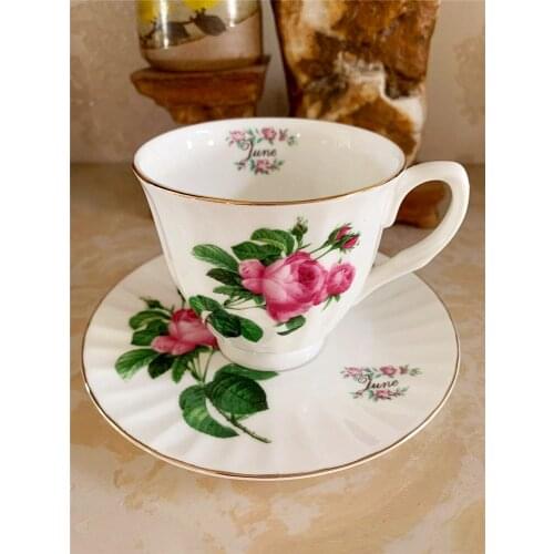 Ceramic Coffeware Sets Milk Tea Mugs Cups & Saucers Kitchen Drinkware Utensil Bone China Birthday Presents Wedding Gifts 200ML