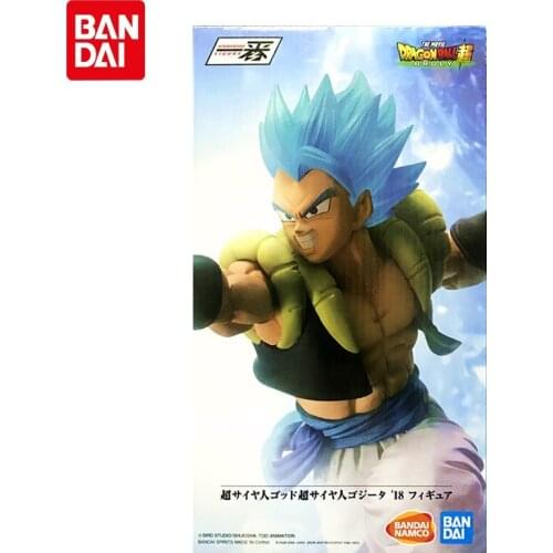 Genuine Anime Dragon Ball Z Super Deciding Fight Super Blue Gogeta18 PVCDoll Model Action Figure Toys