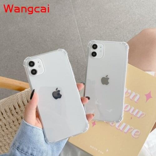 Airbag Transparent Case For Samsung Galaxy A02 A52 A72 A12 A02S A42 A32 4G 5G S21 S20 Ultra Plus Silicone TPU Anti-fall Cover