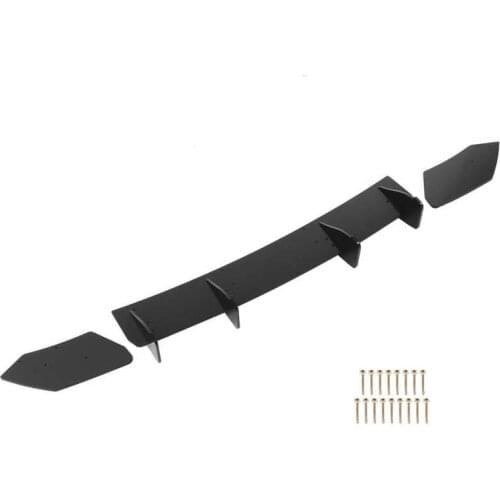 Gloss Black for Maxton Style Rear Bumper Diffuser Valance With Side Splitters Fit for SEAT Leon 5F Mk3 Cupra 2013-2016 New