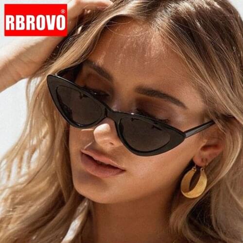 RBROVO 2021 New Luxury Cateye Sunglasses Women Classic Vintage Sun Glasses Shopping Retro Lunette De Soleil Femme UV400