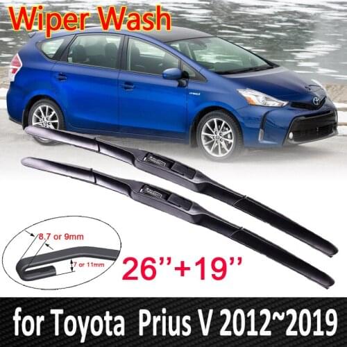 Car Wiper Blade for Toyota Prius V Daihatsu Mebius 2012~2019 ZVW40 Front Windshield Windscreen Wipers Car Goods 2013 2014 2015