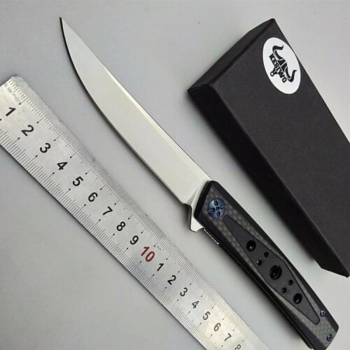 KESIWO Folding Knife D2 Blade Flipper Hunting Tactical Camping Survival Pocket Gift Carbon Fiber Kitchen Rescue Outdoor EDC Tool