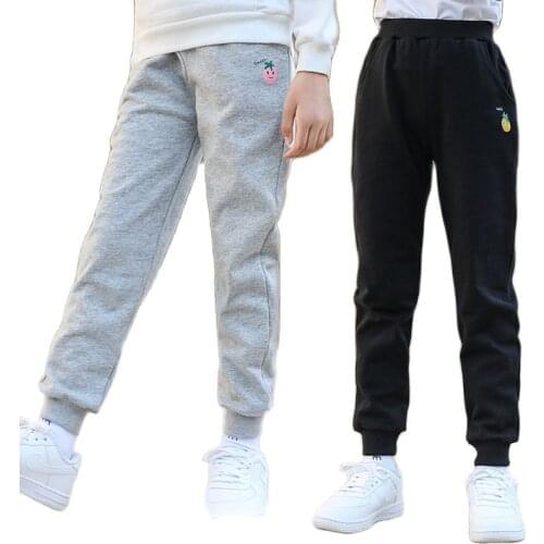 Sweatpants Children Girls Spring Autumn Cartoon Letters Teens Girls Pencil Pants 4-14 Year Casual Boys Sport Joggers Trousers