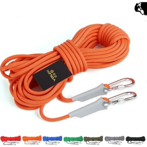 Outdoor Rock Climbing Rope Safety Hiking Climbing Rope Professional Survival High Strength Cord Safety Rope 9.5mm 10M 20M