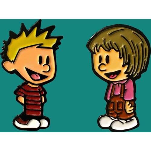 Cute Anime Boy And Girl Lapel Enamel Pins Collect Metal Cartoon Brooch Badges Backpack Collar Adorn Women Fashion Jewelry Gifts