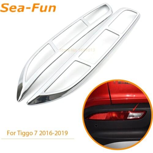 For Chery Tiggo 7 2016 2017 2018 2019 Rear Tail Fog Lamp Light Cover Trim Sticker ABS Chrome Exterior Styling Accessories