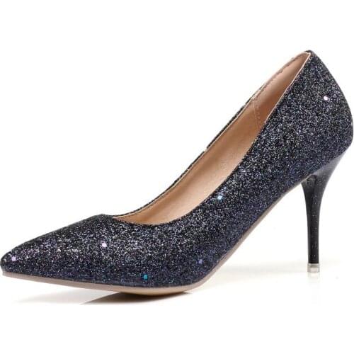 Big Size ladies high heels women shoes woman pumps Baitao pointed, shallow, thin-heeled high-heeled shoes