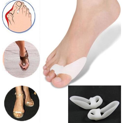 2Pcs Toes Separator Gel Pedicure Stretchers Bunion Protector Foot Straightener Hallux Valgus Corrector Orthopedic Supplies