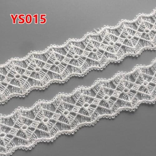 5yards 25MM white Embroidered Lace Fabric DIY skirt hem Dance costumes Garment Accessories lace trim Sewing Craft LP-YS015