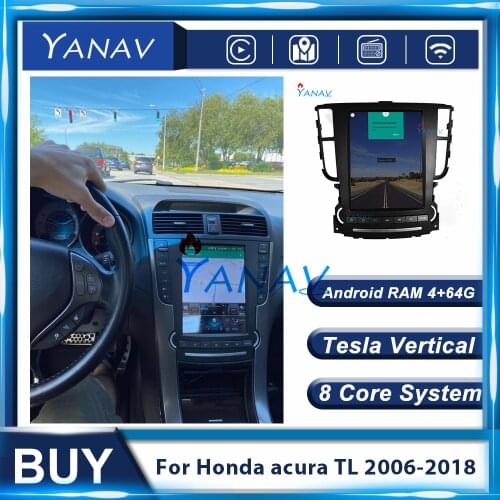 2 din Android Car Auto Stereo Tesla Style Radio For Honda Acura TL 2006-2018 Radio Multimedia Player GPS Navigation DVD Player