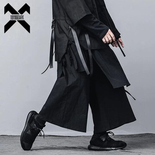 11 BYBBS DARK Harajuku Oversized Pants Tactics Wind Leg Pant Streetwear Black Joggers Trousers Loose Sweat Pants One Size DG540