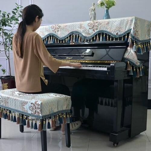 Three-piece Piano Cover European Dustproof Piano Cover American Simple High-end Nordic New Piano Full Cover Half Cover