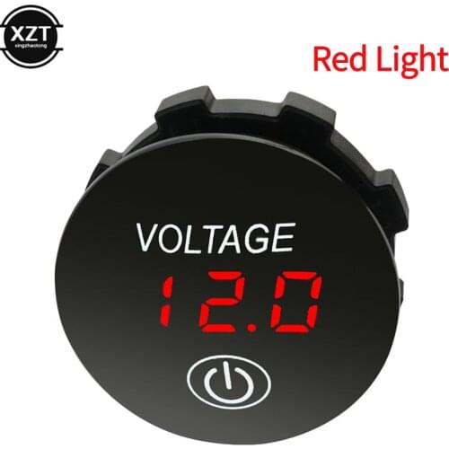 DC 3V-35V LED Panel Digital Voltage Meter Car Motorcycle Battery Capacity Display Voltmeter with Touch ON/OFF Switch