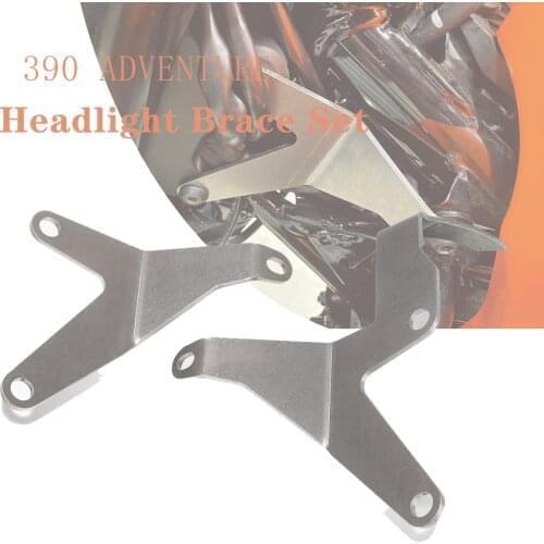 FOR 390 ADVENTURE 2019-2021 390ADVENTURE Motorcycle Stainless Steel Headlight reinforcement bracket Neck Brace Set Accessories